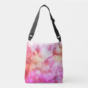 Bolsa Ajustável Padrão De Galáxia Rosa E Vermelha