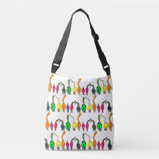 Bolsa Ajustável Padrão de Gatos Coloridos de Bundas