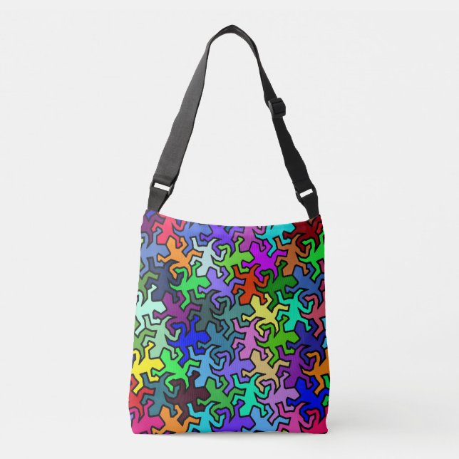 Bolsa Ajustável Padrão de Geckos do Espelho Mosaico - multicolorid (Frente)
