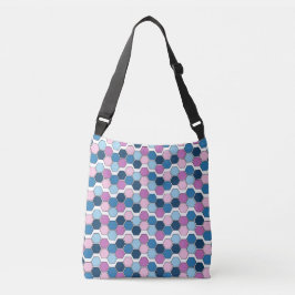 Bolsa Ajustável Padrão de Hexágono Rosa e Azul da Cidade Twilight