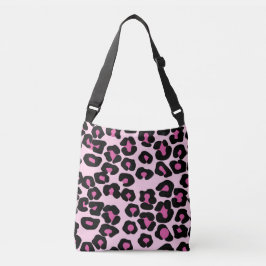 Bolsa Ajustável Padrão de impressão do leopardo rosa e preto