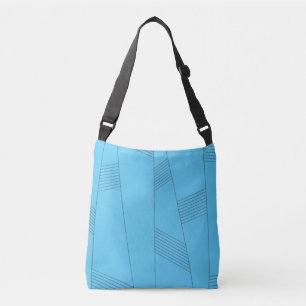 Bolsa Ajustável Padrão de linha abstrato azul, simples, elegante