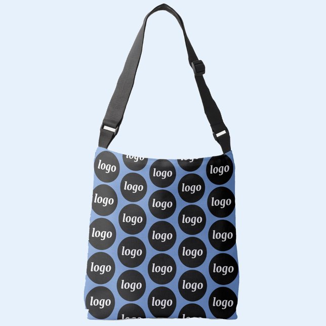 Bolsa Ajustável Padrão de Logo Simples Material de Promoção Empres (Simple logo pattern business branding promotional cross body bag)