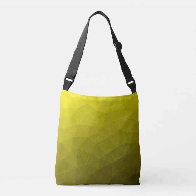 Bolsa Ajustável Padrão de malha geométrica do gradiente ombre amar (Frente)