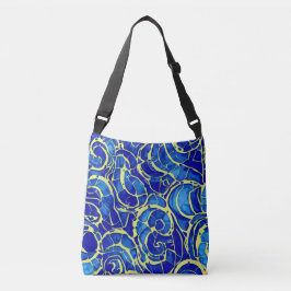 Bolsa Ajustável Padrão de Mosiac Azul Brilhante abstrato