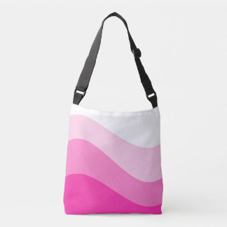 Bolsa Ajustável Padrão de Onda de Omã Branca Rosa