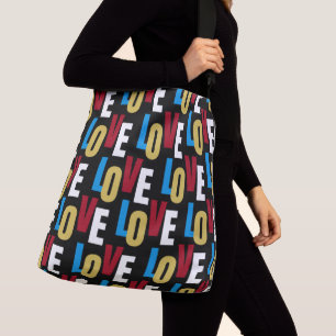 Bolsa Ajustável Padrão de palavra de amor