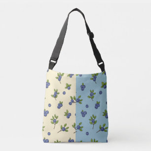 Bolsa Ajustável Padrão de repetição de mirtilo - Vista de pastel