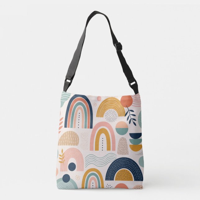 Bolsa Ajustável Padrão de Superfície Abstrata Arco de Prisma Paste (Verso)