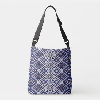 Bolsa Ajustável Padrão de Superfície Motivo Tribal Azul Naval