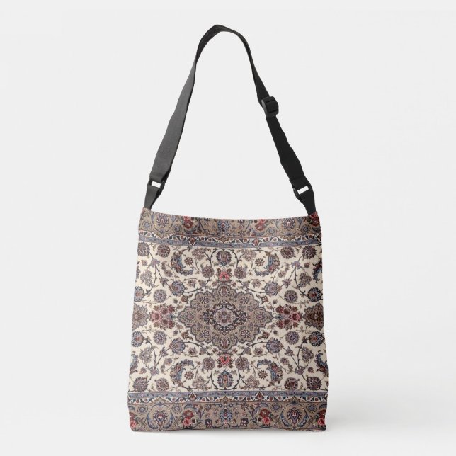 Bolsa Ajustável Padrão de tapete persa floral oriental (Verso)