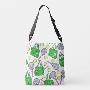 Bolsa Ajustável Padrão de Tênis Rosa e Verde Préppy