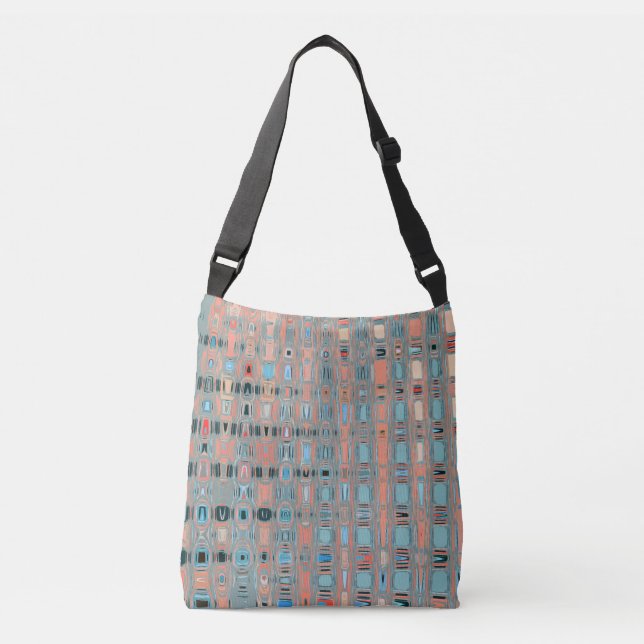 Bolsa Ajustável Padrão de tonalidade azul-rosa da Terra (Frente)