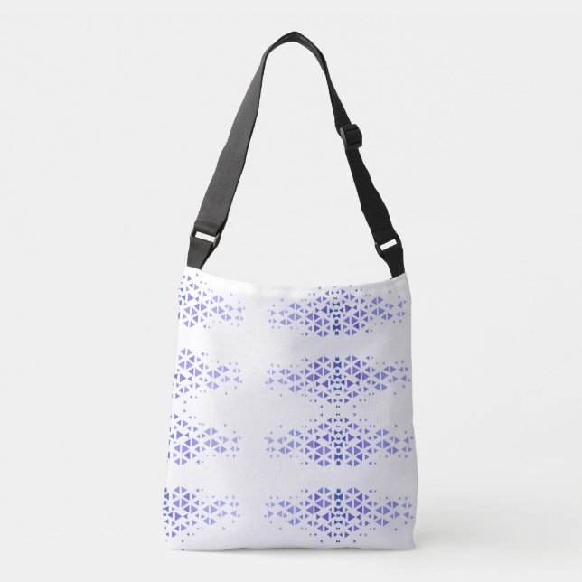 Bolsa Ajustável Padrão de triângulo azul único (Frente)