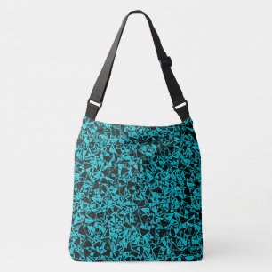 Bolsa Ajustável Padrão de Triângulo Preto Verde-água