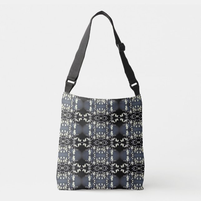 Bolsa Ajustável Padrão decorativo preto e branco (Frente)