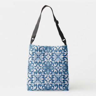 Bolsa Ajustável Padrão do estilo Azulejo Fleur De Lis