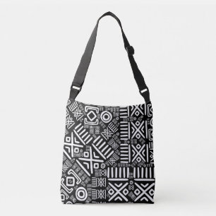 Bolsa Ajustável Padrão étnico africano - preto e branco #6