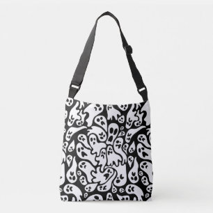 Bolsa Ajustável Padrão Fantasma Preto E Branco