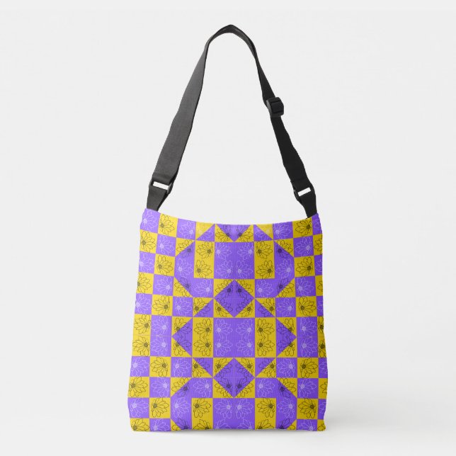 Bolsa Ajustável Padrão Físico do Chessboard Geométrico (Frente)