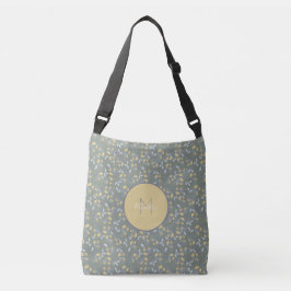 Bolsa Ajustável Padrão Floral Amarelo com Monograma