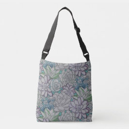 Bolsa Ajustável Padrão Floral de Aquarela