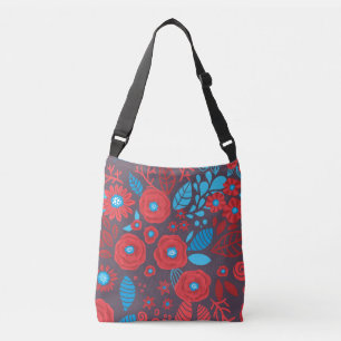 Bolsa Ajustável Padrão floral de rabisco