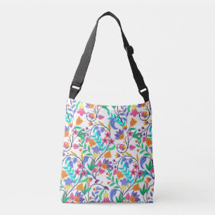 Bolsa Ajustável Padrão Floral Exótico Colorido-23147
