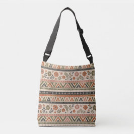 Bolsa Ajustável Padrão Floral Geométrico Boho Folk Sem Costura