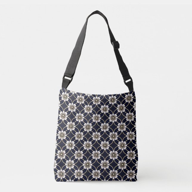 Bolsa Ajustável Padrão Floral Japonês (Frente)