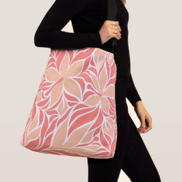 Bolsa Ajustável Padrão Floral Moderno Fofo Laranja Pêssego