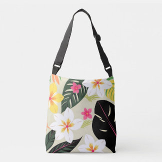 Bolsa Ajustável Padrão Floral Tropical Negrito