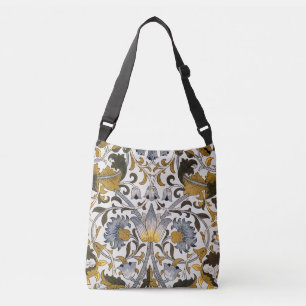 Bolsa Ajustável Padrão Floral William Morris Lodden: Azul Dourado