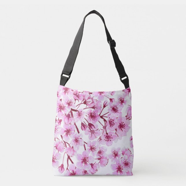 Bolsa Ajustável Padrão florescente de cereja (Frente)