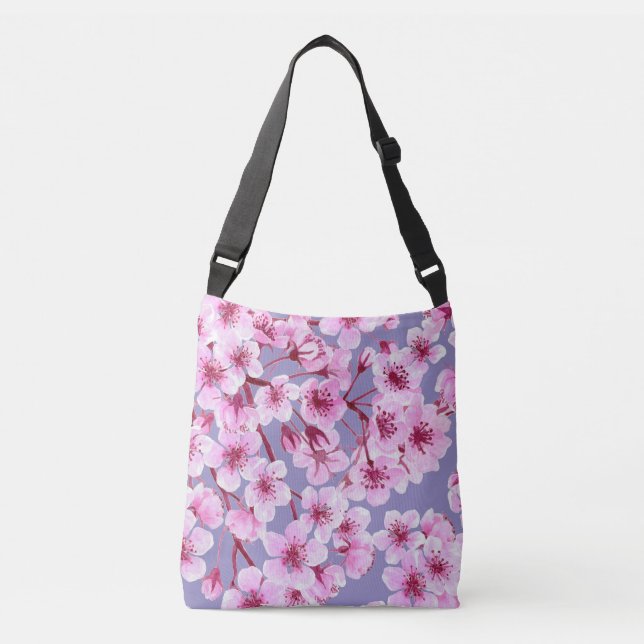 Bolsa Ajustável Padrão florescente de cereja (Frente)