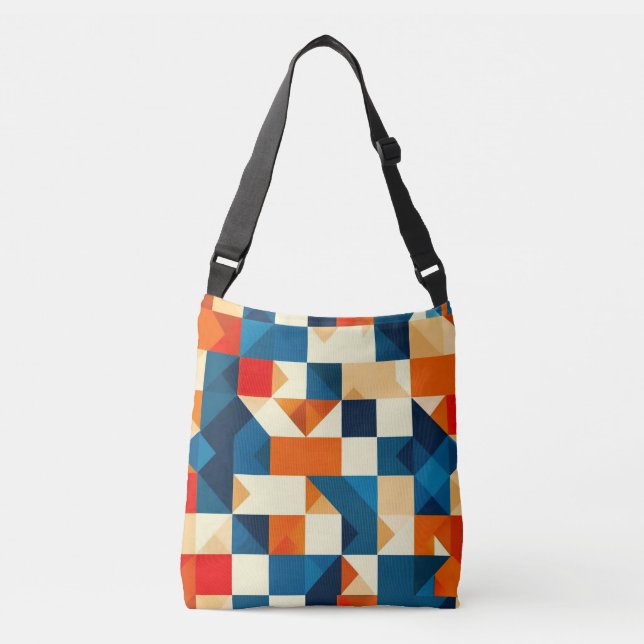Bolsa Ajustável Padrão Geométrico Abstrato (Frente)