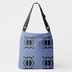 Bolsa Ajustável Padrão geométrico azul e preto