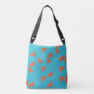 Bolsa Ajustável Padrão geométrico azul, laranja, vibrante e de ten