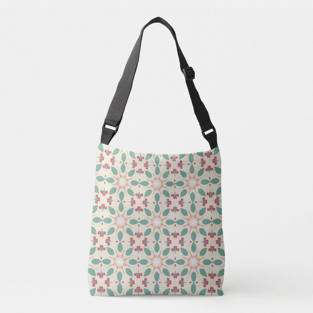 Bolsa Ajustável Padrão Geométrico Boho Retrô (Frente)