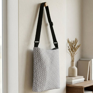 Bolsa Ajustável Padrão Geométrico de Arco Concêntrico Abstrato Mod