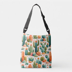 Bolsa Ajustável Padrão Geométrico de Cacto no Deserto Flora Bonita
