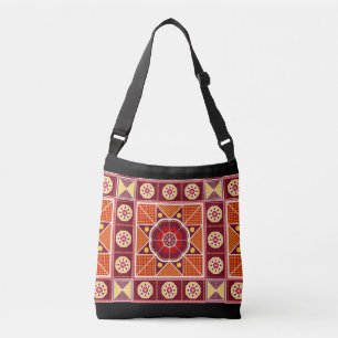 Bolsa Ajustável Padrão Geométrico de Flor Transcarpático Ucraniano