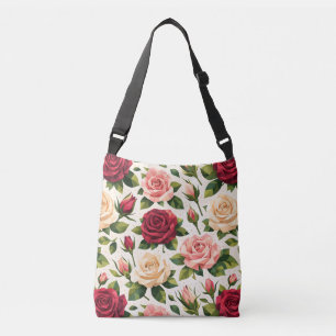 Bolsa Ajustável Padrão Geométrico de Rosa Cute Rosa Vermelho Pêsse