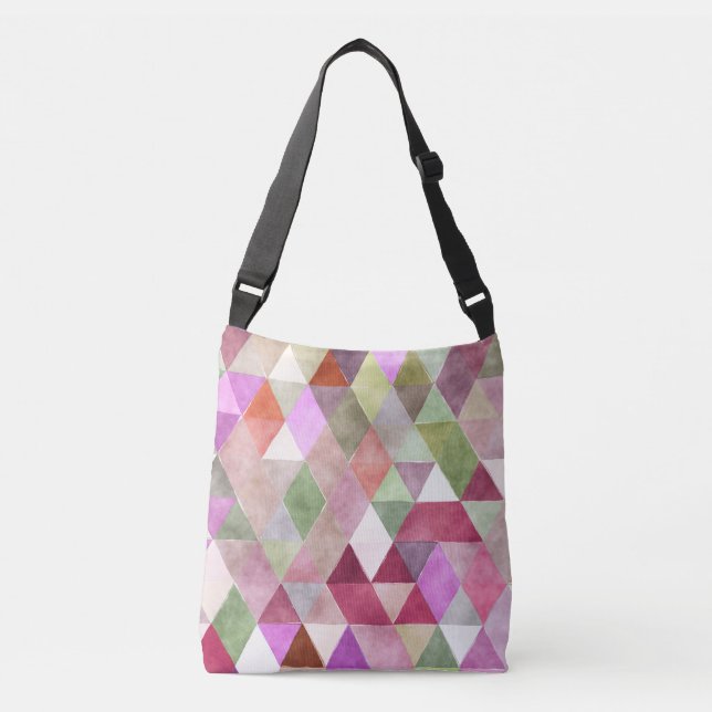 Bolsa Ajustável Padrão Geométrico / Triângulos do PixDezines Boho (Frente)