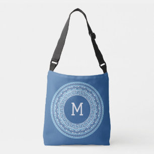 Bolsa Ajustável Padrão Grego de Monograma Personalizado