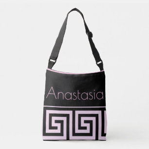 Bolsa Ajustável Padrão grego rosa sobre mulheres negras