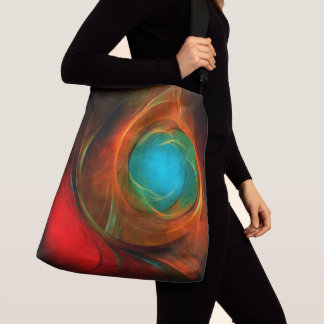 Bolsa Ajustável Padrão Legal de Abstrato de Arte Fina Azul Moderna