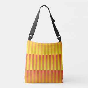Bolsa Ajustável Padrão Listrado Laranja Amarelo