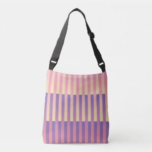 Bolsa Ajustável Padrão Listrado Rosa Roxo Amarelo