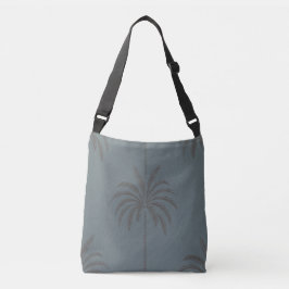 Bolsa Ajustável Padrão Mínimo de Palmeira Azul Cinza Tropical